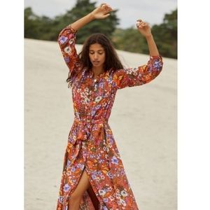 Anthropologie Vale Floral Shirt Dress Size Medium